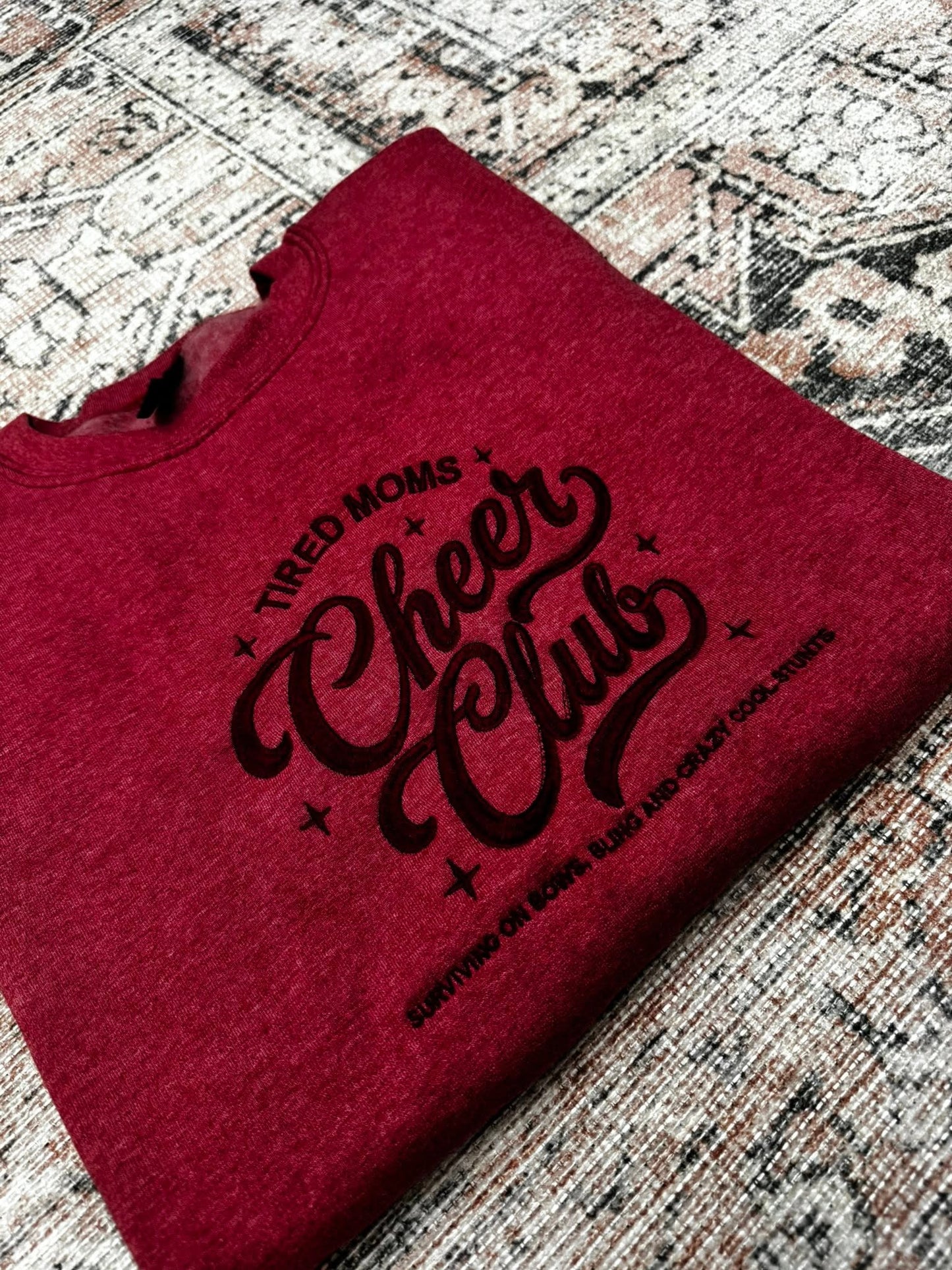 Tired Moms Cheer Club Crewneck