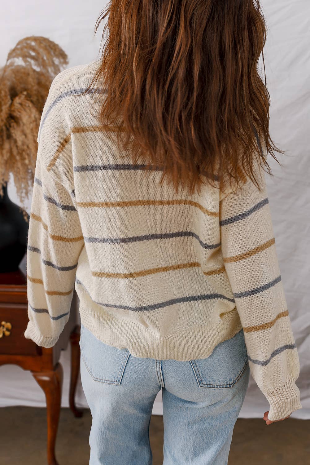 Beige Stiped Sweater