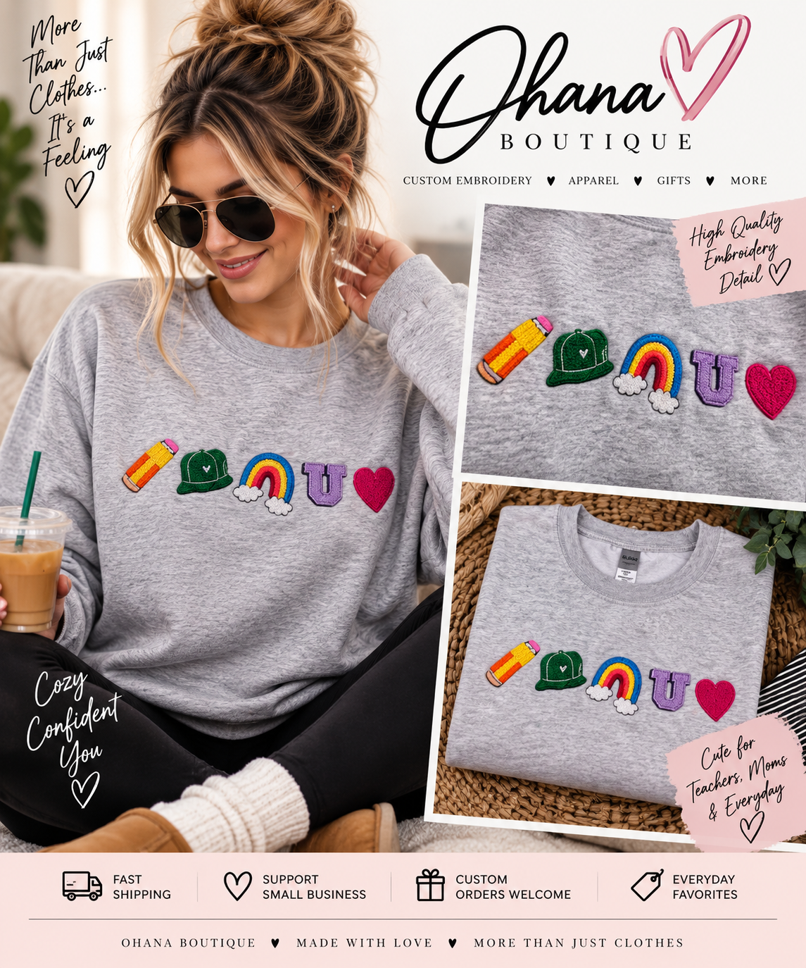 St. Patrick's Day Embroidered Crewneck