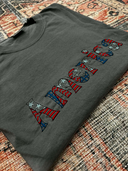 America Embroidered T-shirt
