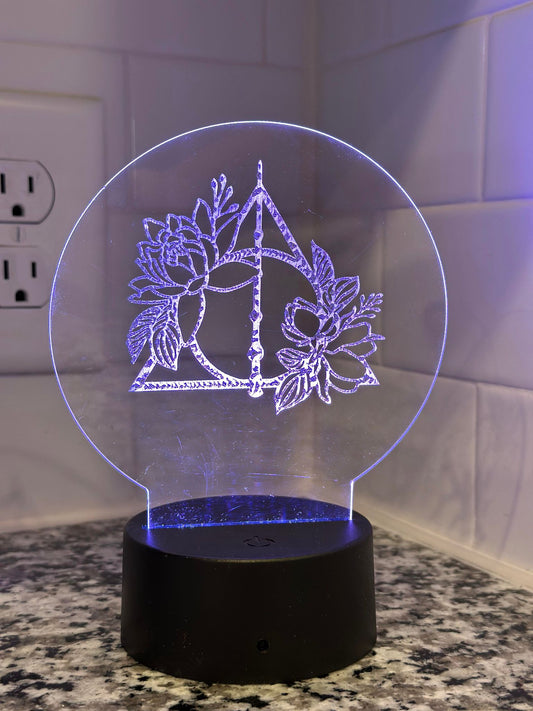 Harry Potter Floral Deathly Hallows LED