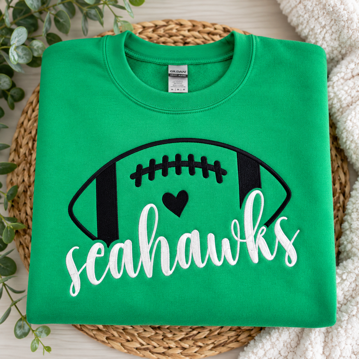 Seahawks Embroidered Crewneck