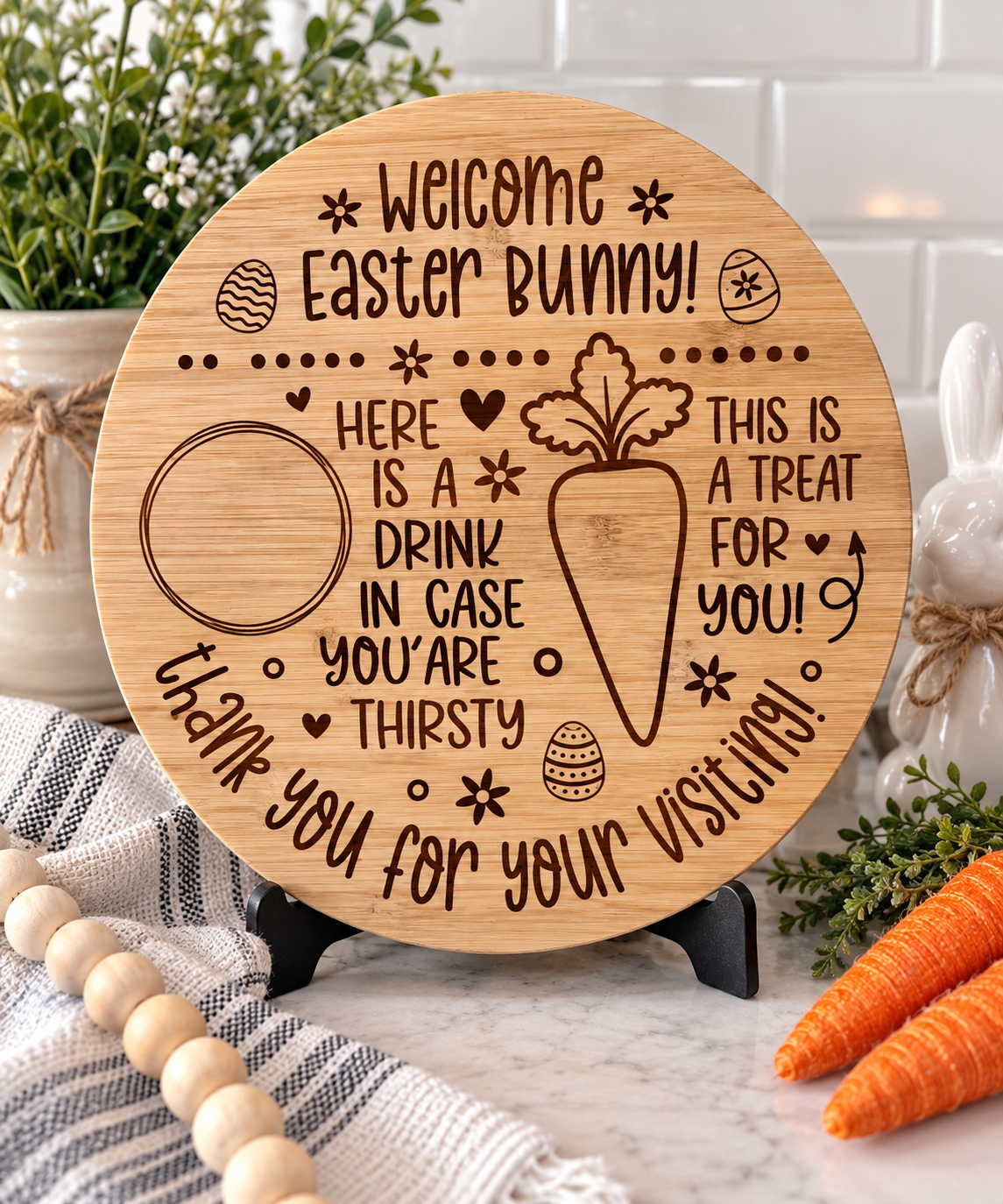 Personalized Easter Bunny Snack Tray