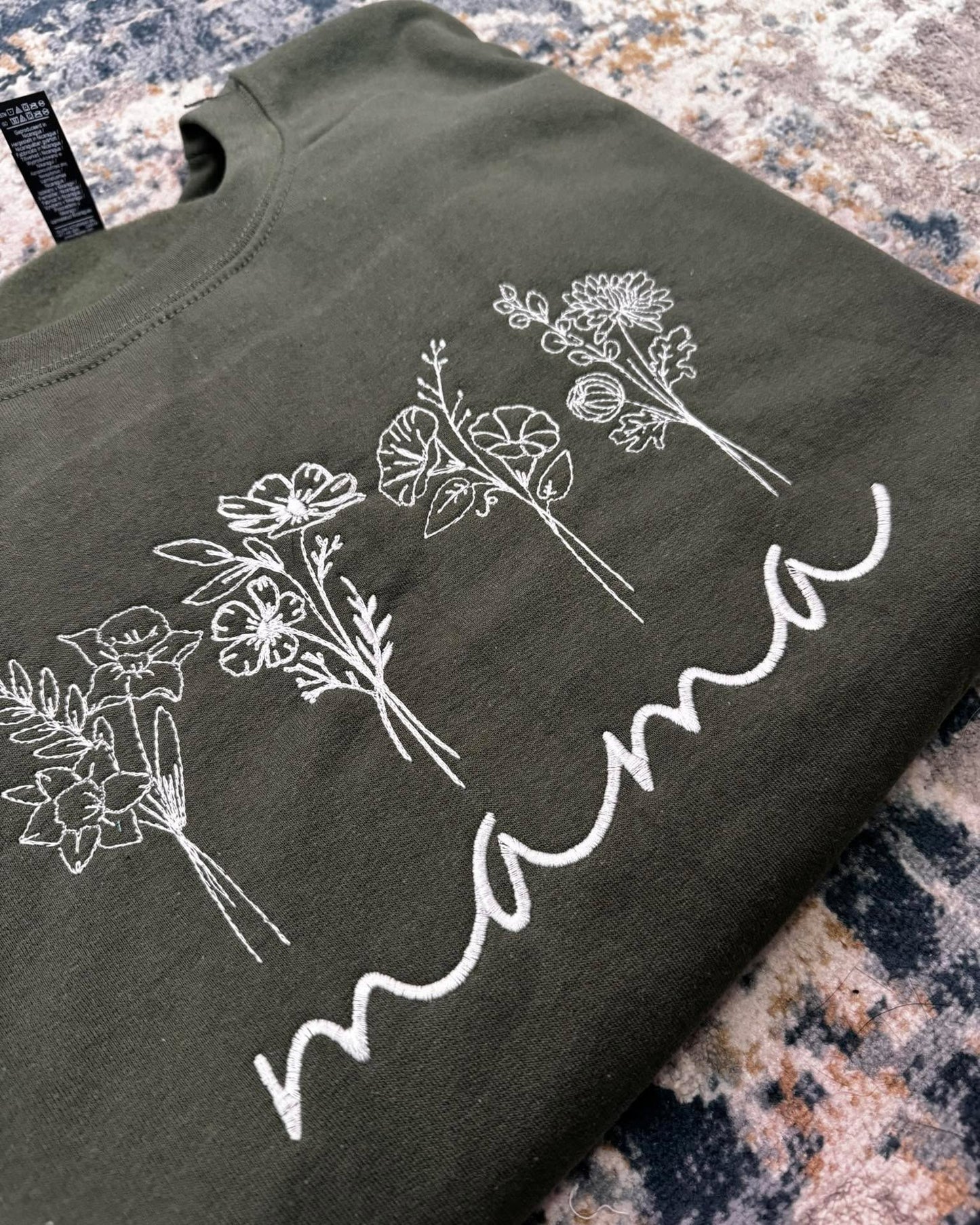 Floral Mama Crewneck with Birth Flowers