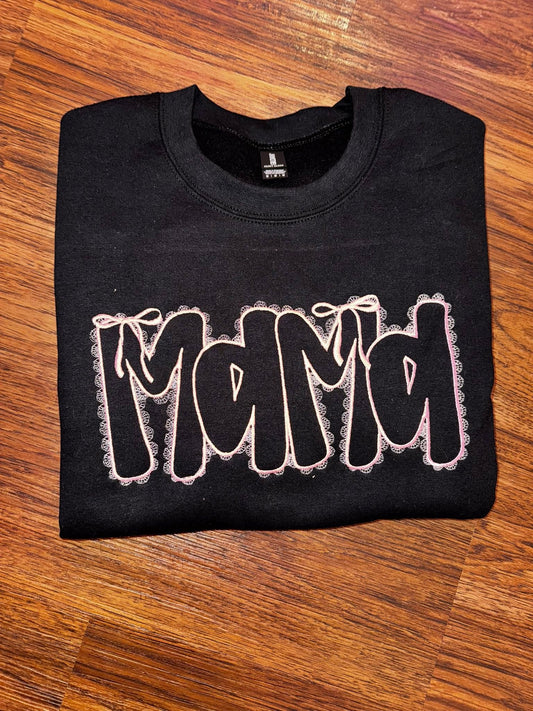 Mama Coquet Embroidered Crewneck