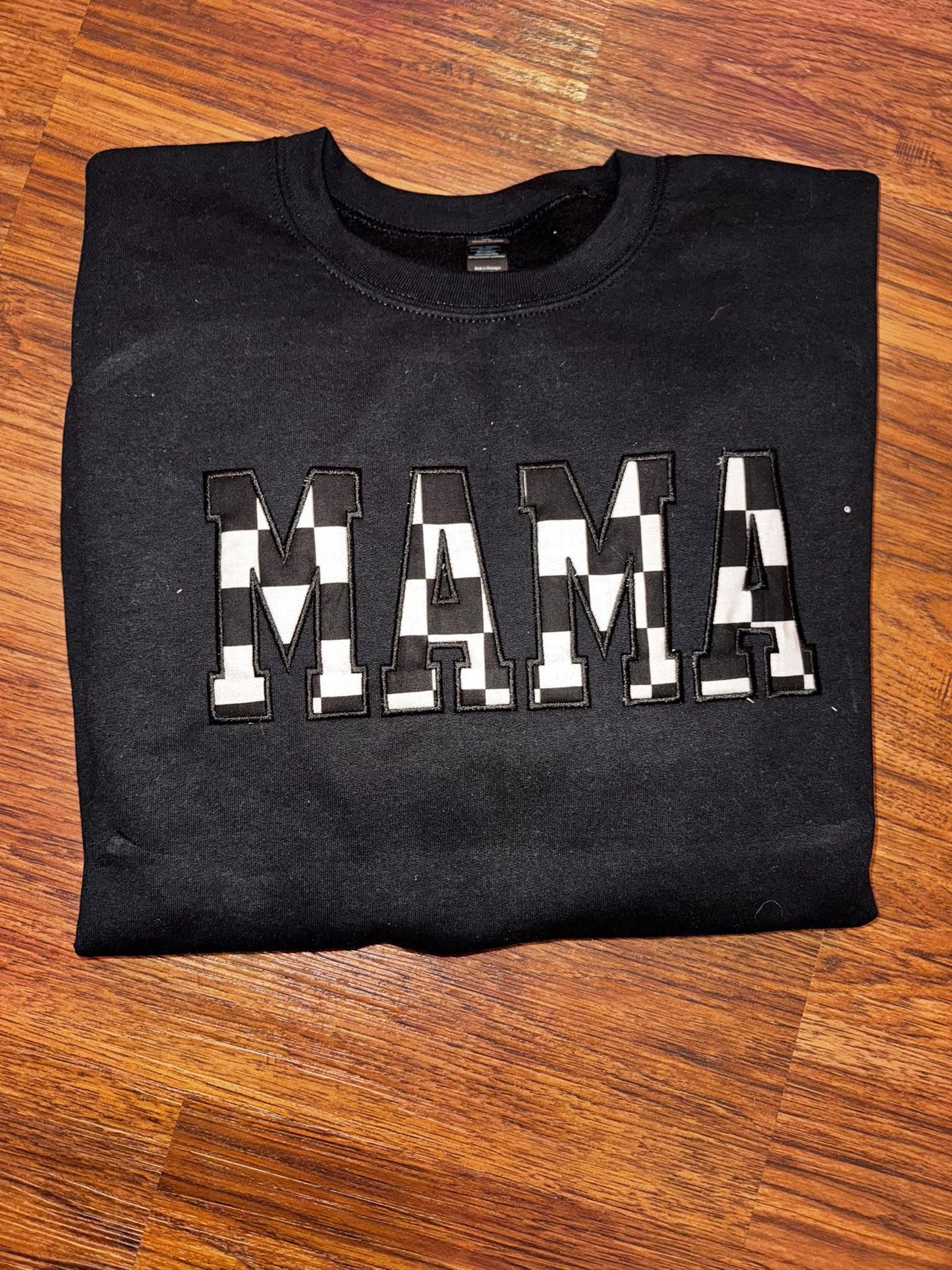 Checkered MAMA Crewneck