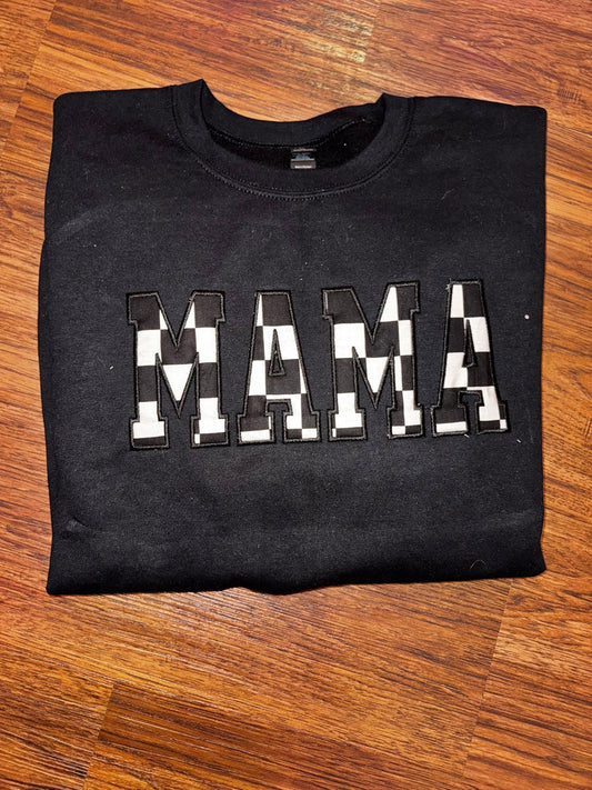 Checkered MAMA Crewneck
