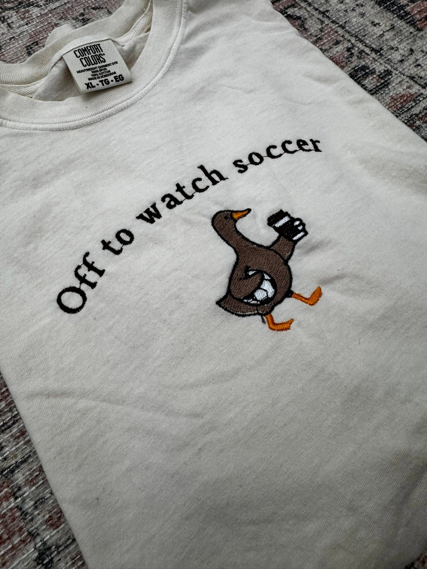 Off to Watch Soccer Goose T-shirt