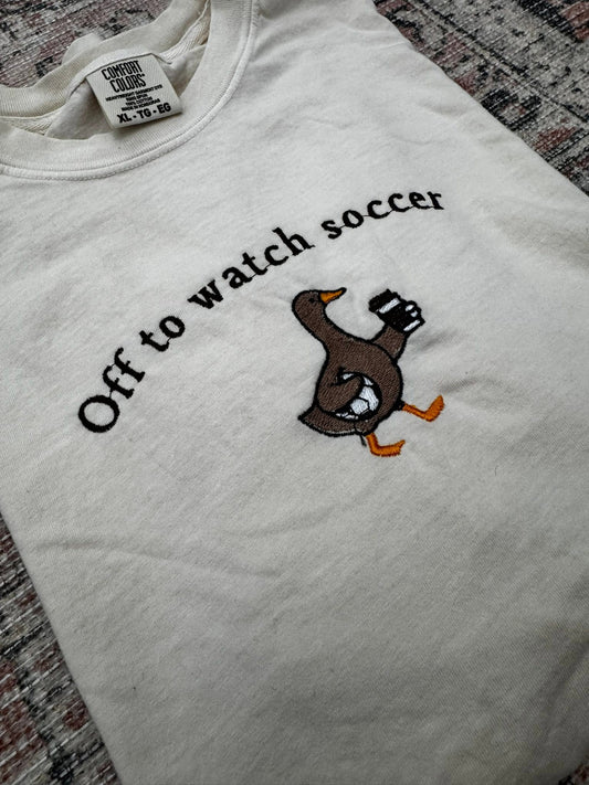 Off to Watch Soccer Goose T-shirt