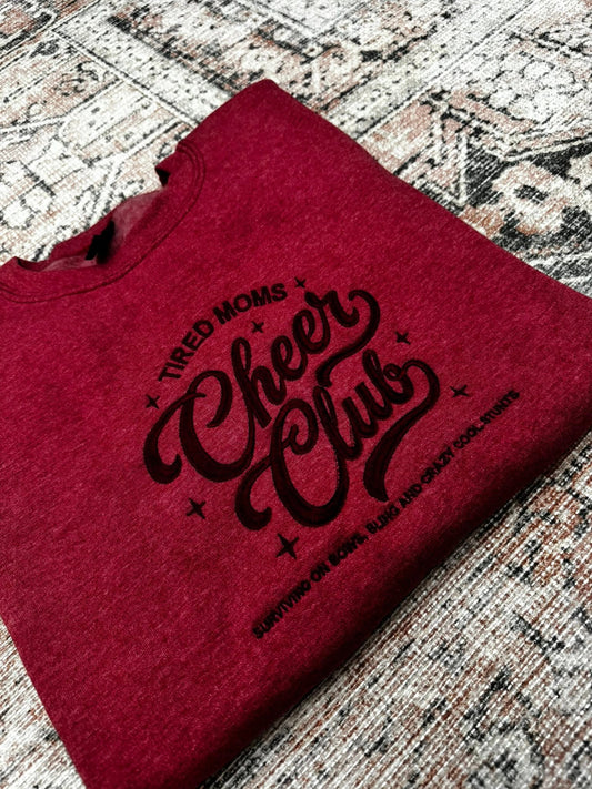 Tired Moms Cheer Club Crewneck