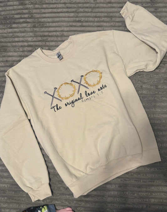 XOXO The Original Love Note Embroidered Sweatshirt
