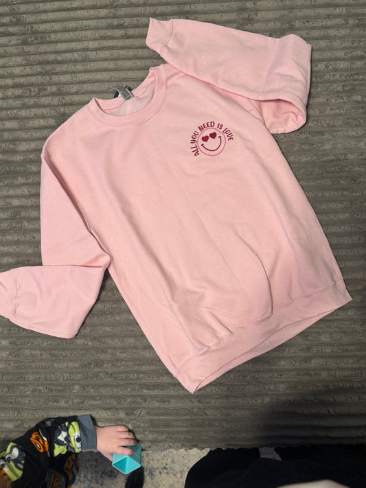 All You Need Is Love Embroidered Sweatshirt