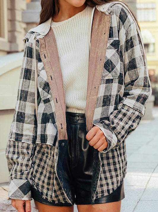 Plaid Hooded Shacket