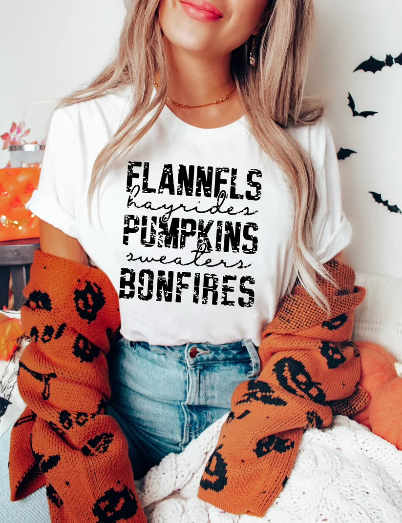 Flannels Pumpkins Bonfires